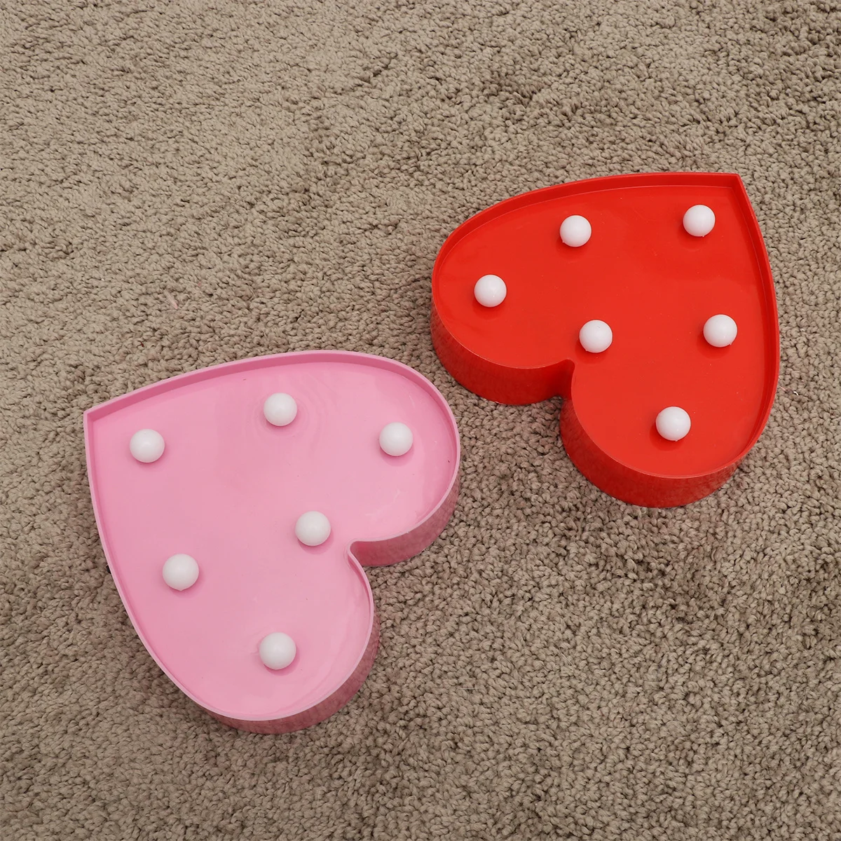 2 قطعة مصباح على شكل قلب وردي Led ضوء الليل لعيد الحب الإضاءة الزخرفية الإبداعية مصباح النيون المحمولة غرفة نوم المعيشة #6