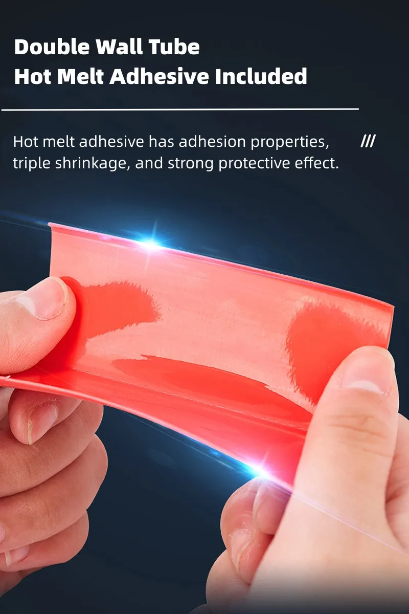 1M 3:1 Heat Shrink Tube With Double Wall Glue Tube Diameter 1.6/2.4/3.2/4.8/6.4/7.9/9.5/12.7/15.4/19.1/25.4/30/39/50mm
