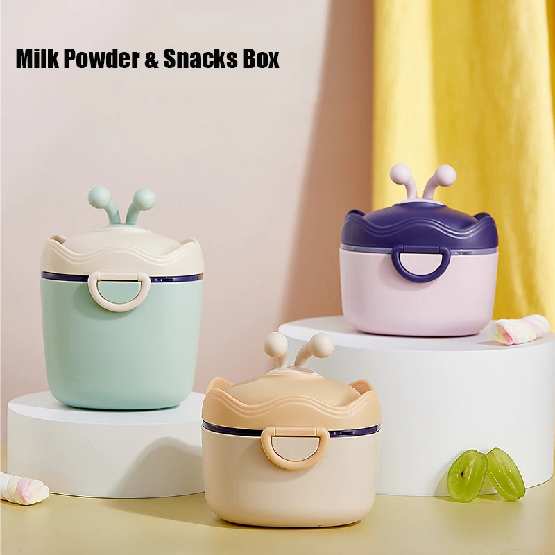 Portable Formula Dispenser With Scoop Baby Food Snack Containers Essential Outdoor Travel Toddler Tiered Milk Powder Storage Box