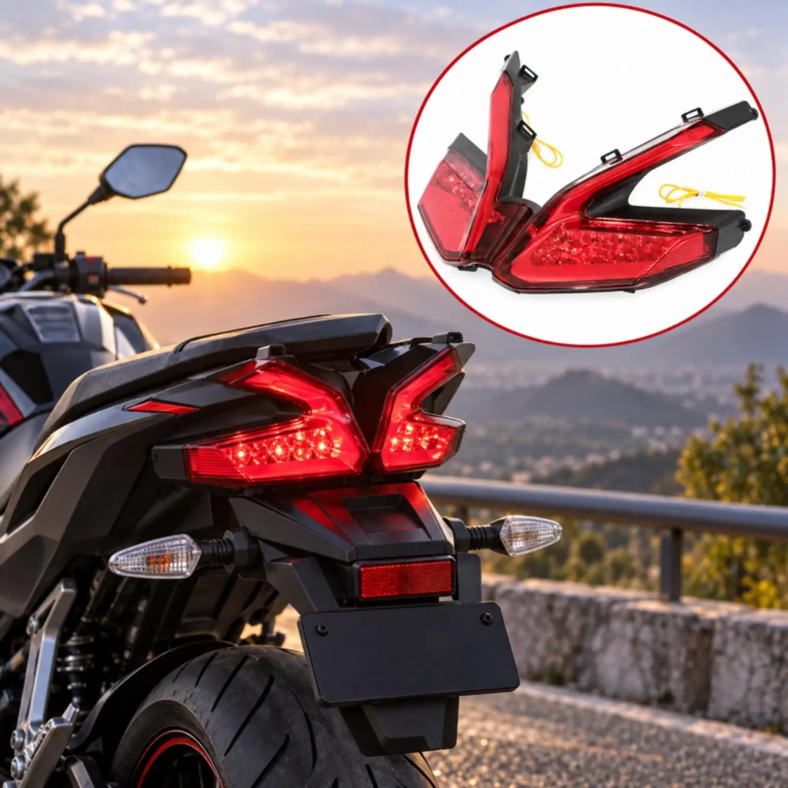 High Visibility Motorcycle Tail Light for Ducati 899 959 1199 1299 Turn Signal Rear Lamp