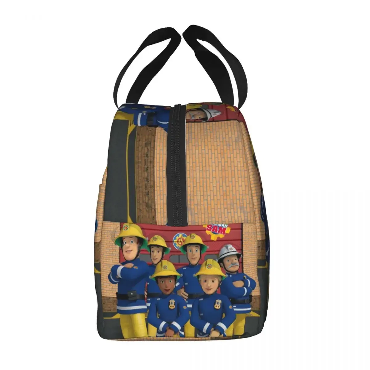 Fireman Sam Insulated Lunch Bag for Women Cartoon Firefighter Resuable Cooler Thermal Food Lunch Box Work School Picnic Bags