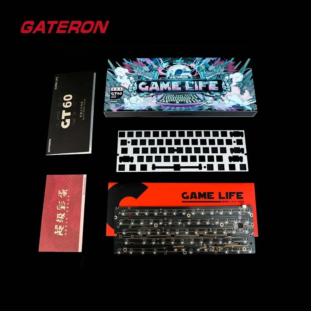 

GATERON GT60 клавиатура с магнитным переключателем, печатная плата 8K RT RGB, механическая клавиатура «сделай сам», игровые аксессуары, совместимые с GH60 Tofu60