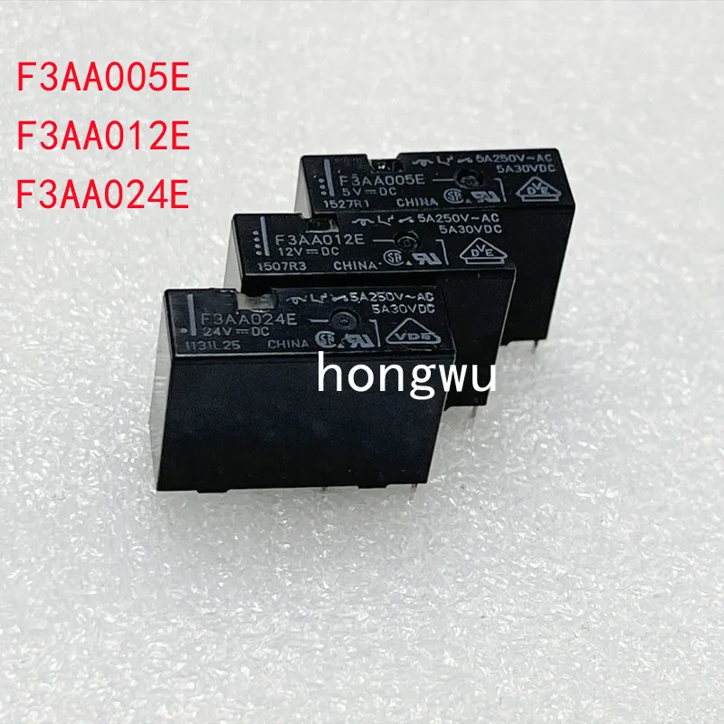 

100% Original New 5PCS/ F3AA005E F3AA012E F3AA024E relay 5A 4pins