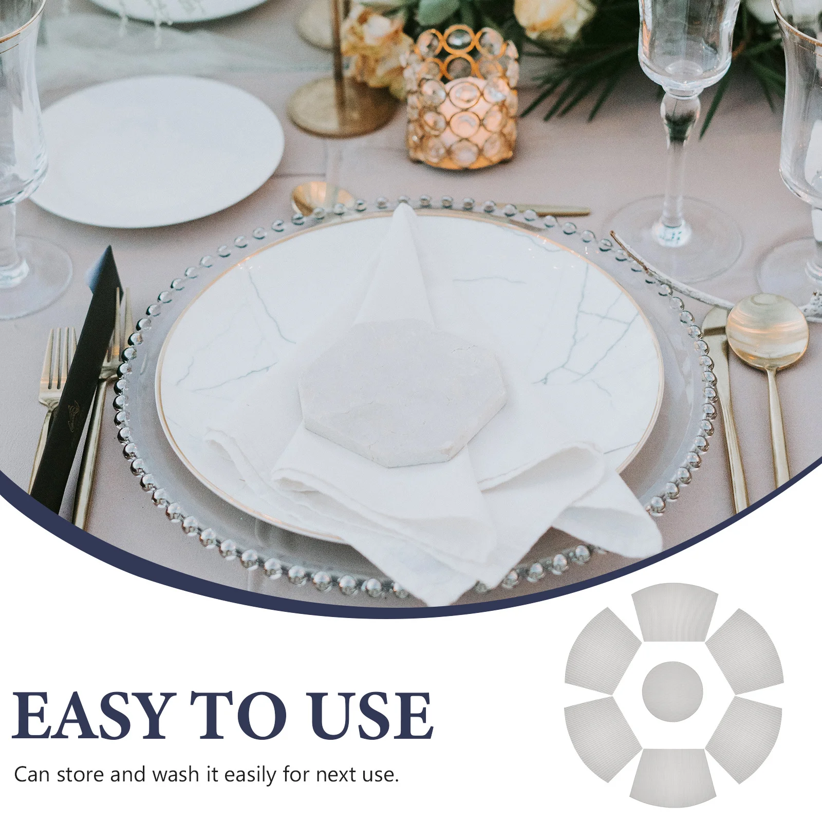 

7Pcs PVC Placemats Heat Resistant Decorative Mats for Dining Table Elegant Tableware Mat PVC Placemats Place Mats