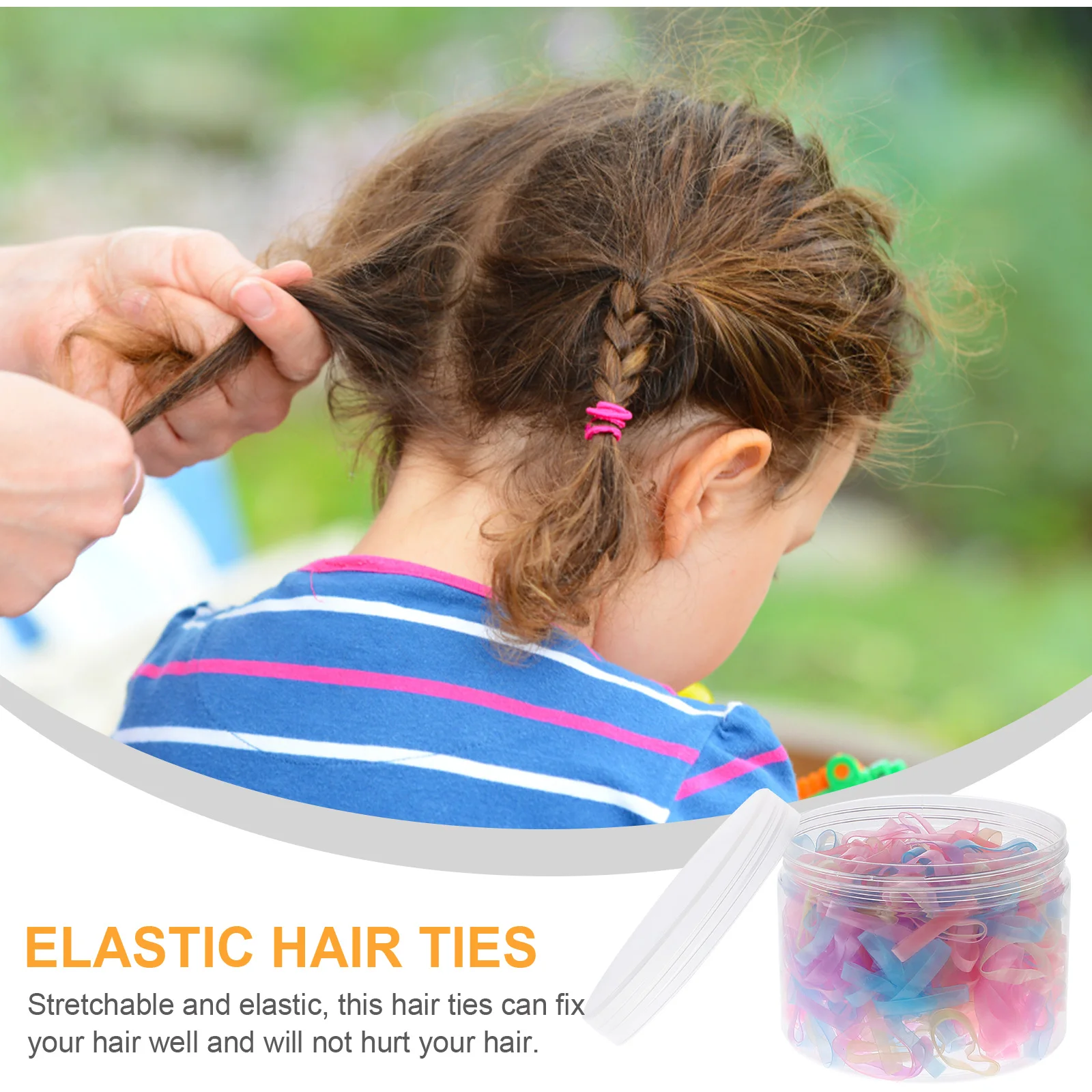 

500 Pcs Highly Elastic Hair Rope Elastics Bands Ties Elasticity Girl Rubber Thick