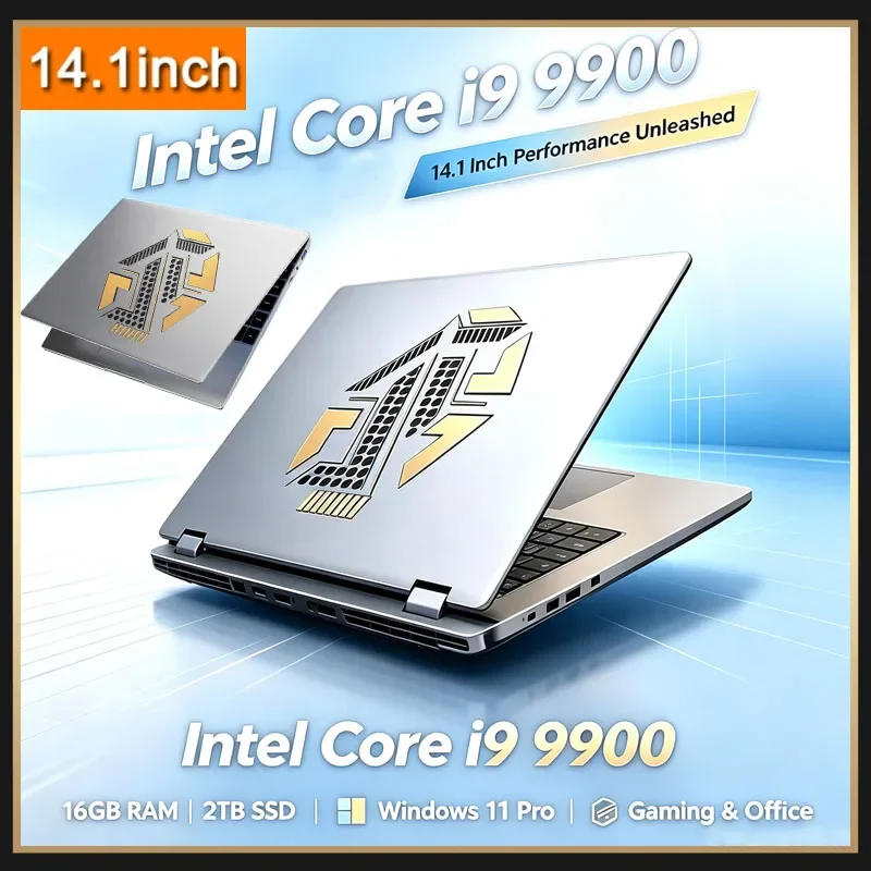 14.1inch New Laptop Intel Core i9 9900 32GB RAM 2TB SSD Windows 11 1920x1080 FHD Ultra Slim Notebook for Office Study