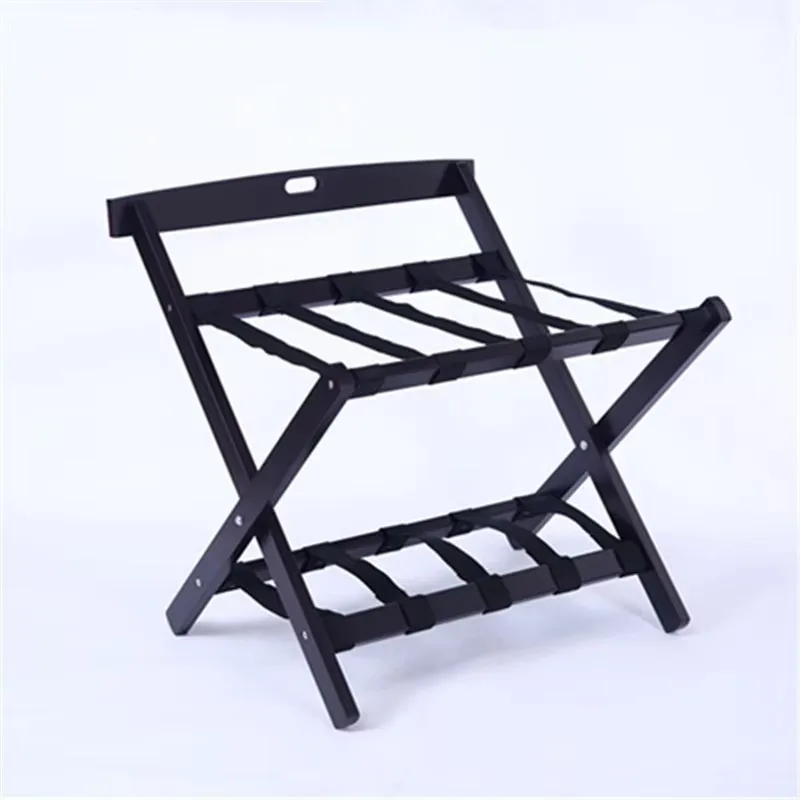 Modern Simple Foldable Steel Storage Rack for Home Office Dining Bedroom School Solid Wood Hotel Luggage Rack Dirty Clothes