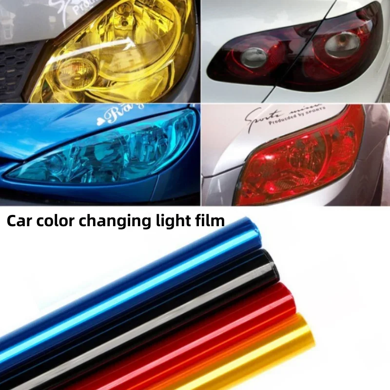 30x200cm Car Headlight Film Transpare Vinyl Self Adhesive Sticker for Car Smoke Fog Light HeadLight Taillight Colored Wrap Films