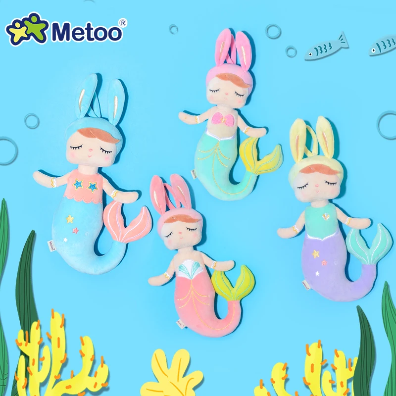 Metoo 38cm Angela Doll Mermaid Princess Dress Plush for Office Home Decoration Birthday Baby Shower Xmas Gift Kid Girl Toys