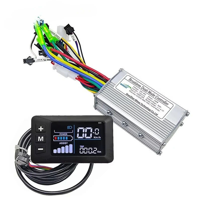 

48V 250W 350W E-bike Brushless Motor Drive Universal Controller Colour LCD Display
