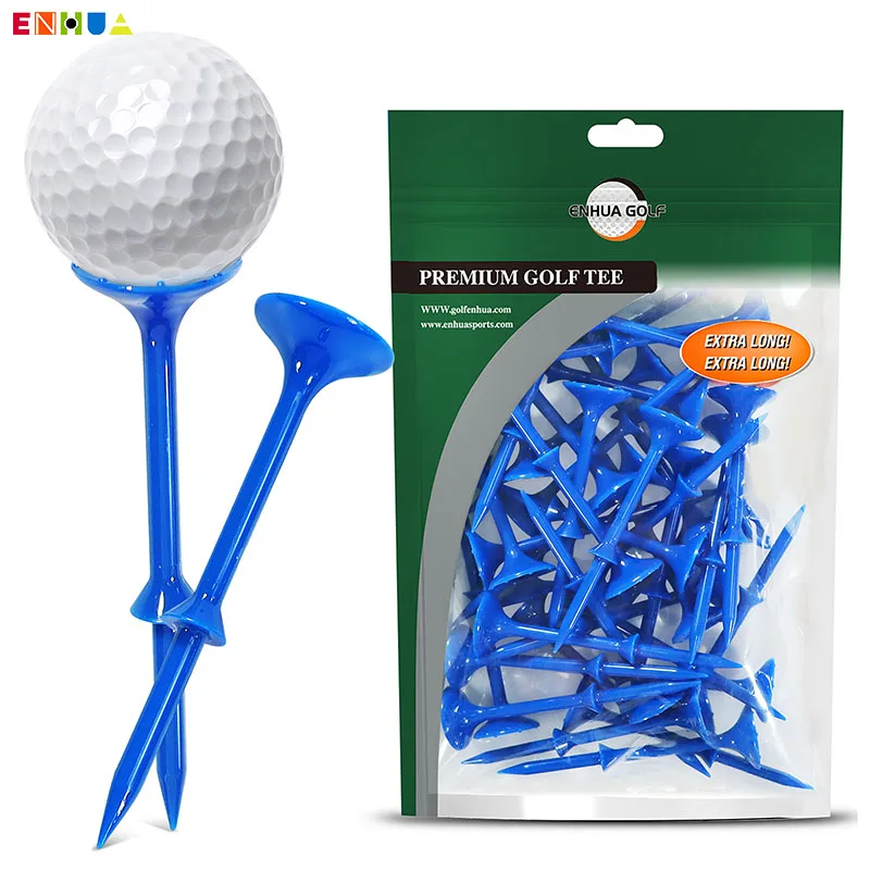 Golf Tee 50 Pack Upgrade Big Cup Plastic Golf Tees 83mm Recycle Use Reduce Friction for Golfer Practice