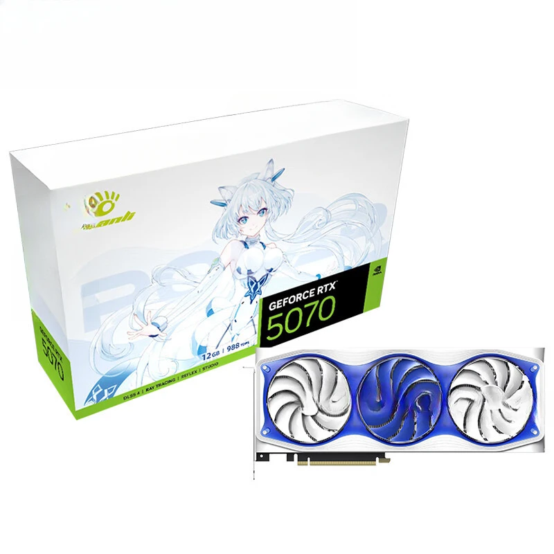 GeForce RTX 5070 OC 12GB GDDR7 Snow Fox DLSS 4 Design da gioco dal vivo