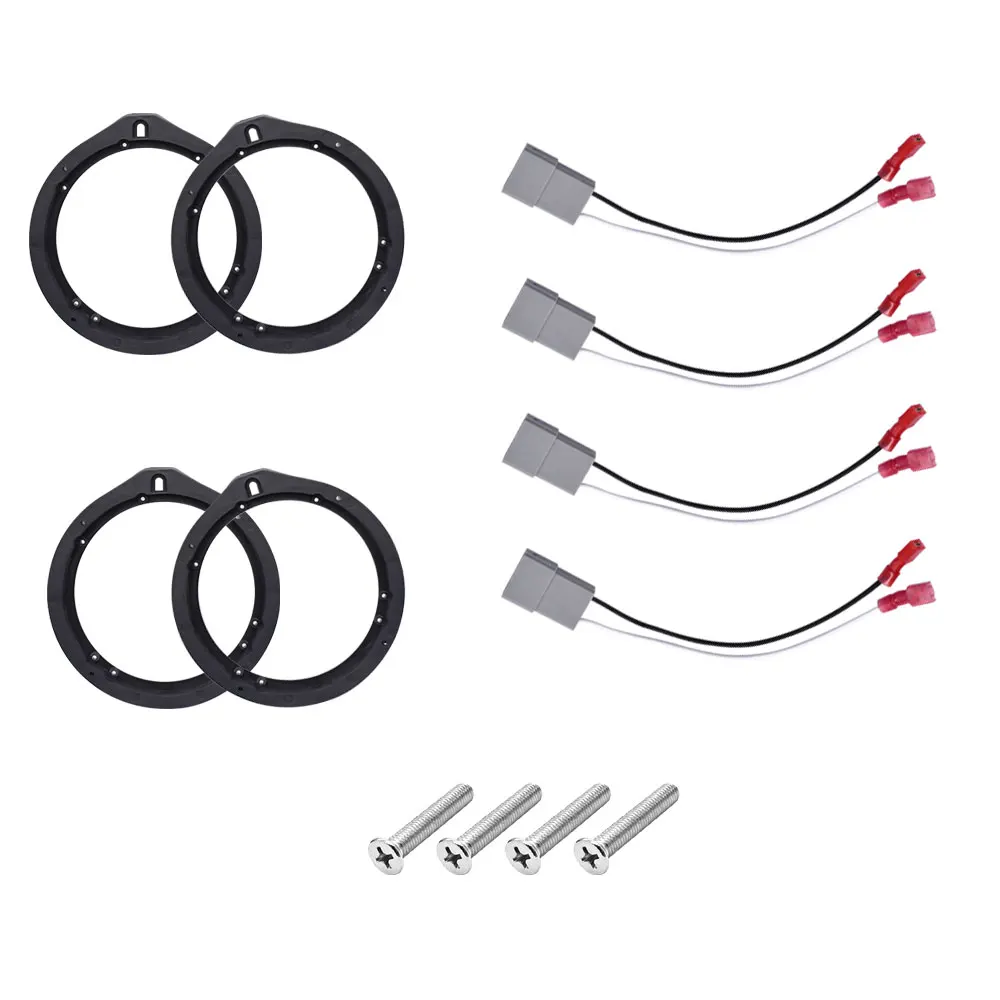 2pair 6.5inch Car Door Speaker Adapter Board and Wiring Harness For Honda For Civic For CR-V For Insight For Pilot For Ridgeline