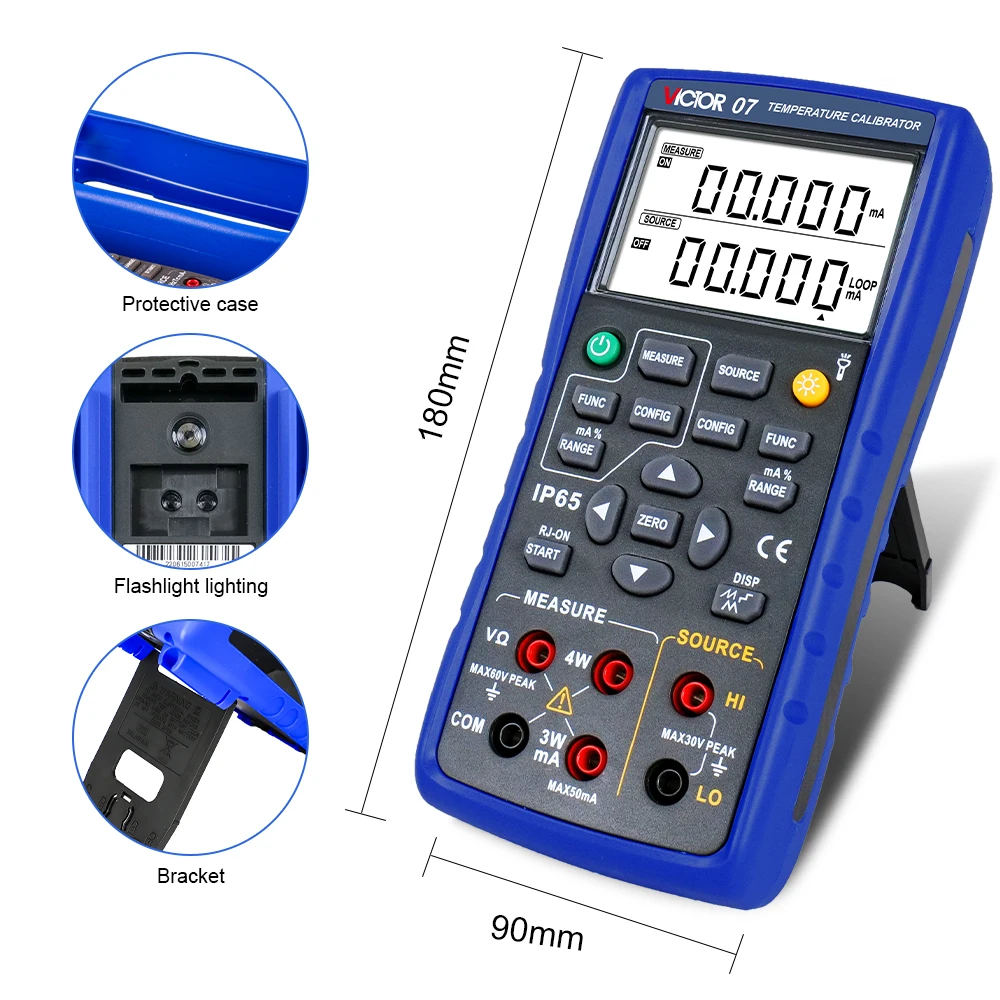 VICTOR 07 Temperature Calibrator With Highest Accuracy Is 0.05% Displayed As 5 Digits