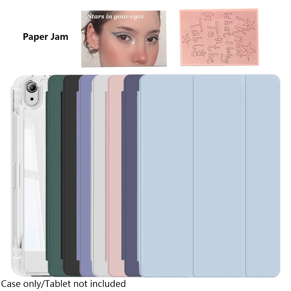 Case for Ipad Models 5 Through 11, Including Air Versions 1 to 7 for 2024 And 2025, It Features a Flip Design with Paper Jam