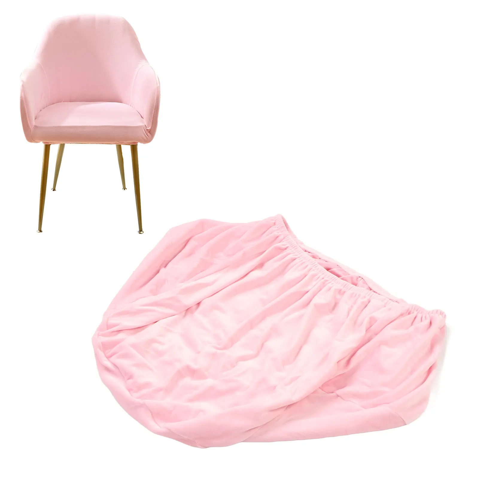 

Universal Curved Back Chair Cover Multicolor Soft Prevent Slip Protective Thickened Armchair Cover For Home Living Room Banquet