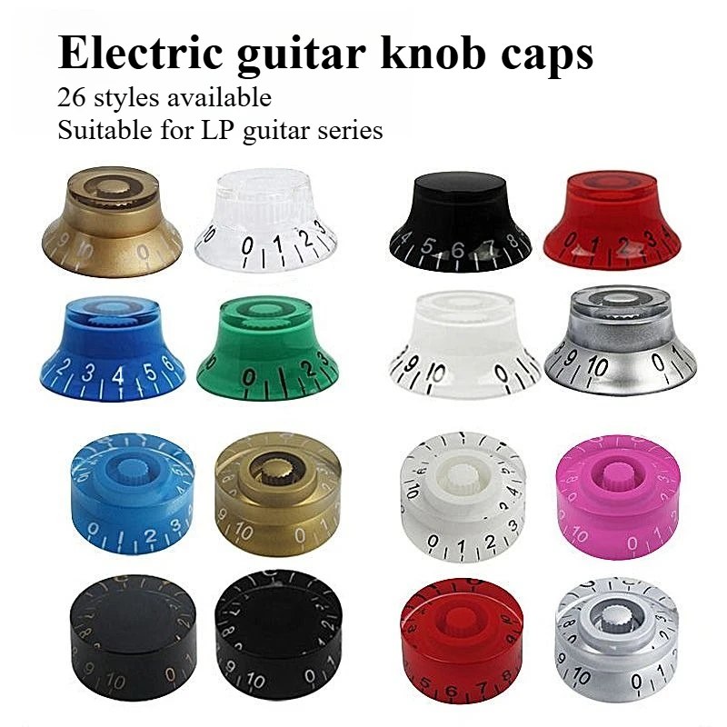 

4pcs LP electric guitar potentiometer, tone and volume knob adjustment caps, full set of universal accessories
