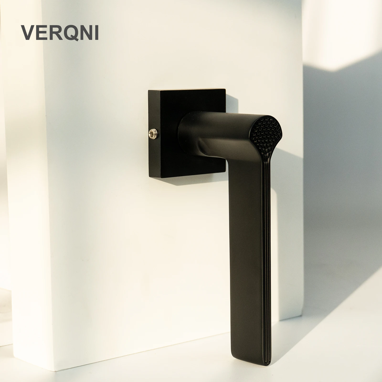 

VERQNI MANIGLIE & ACCESSORI NPF1700 modern zinc alloy Door Mute door Handles With Locks Forturn key latch lever handle cylinder