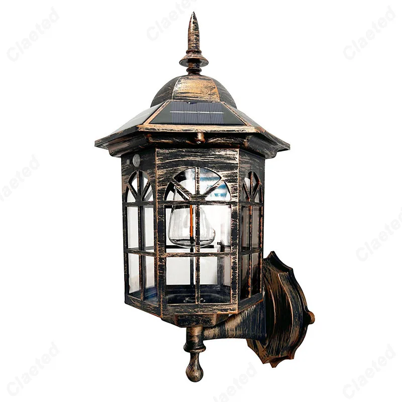 Creative New Solar Wall Lamp Outdoor Rainproof Courtyard Villa Garden Corridor External Wall Decoration Atmosphere Wall Lamp