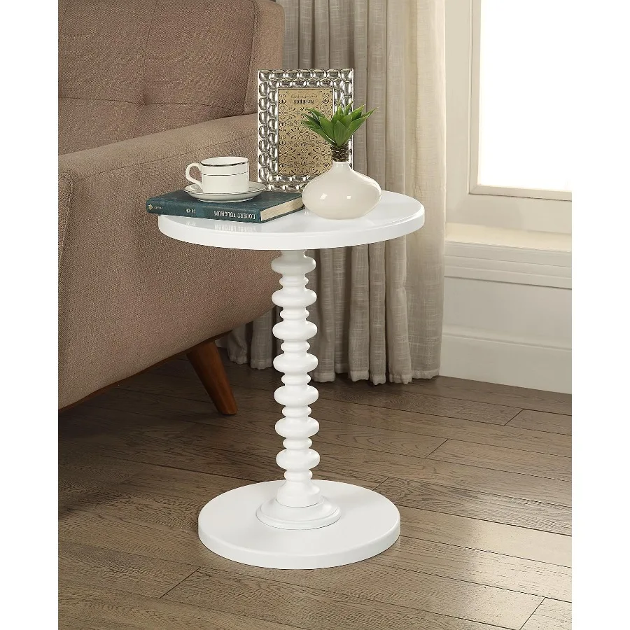 

Acton White Finish Accent Table