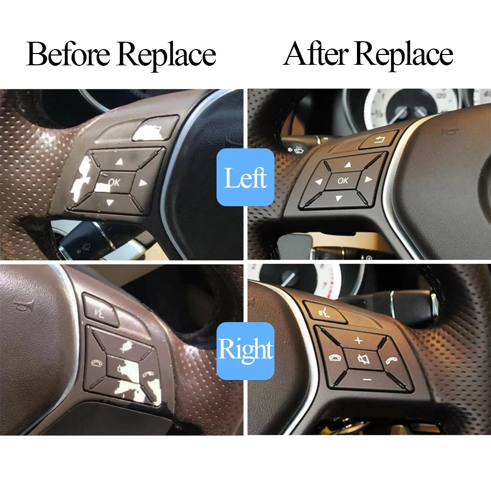 Car Steering Wheel Switch Button Menu Control Cover For Mercedes Benz C E GLK A Class W204 X204 W212 W218 W156 W246 2185400162