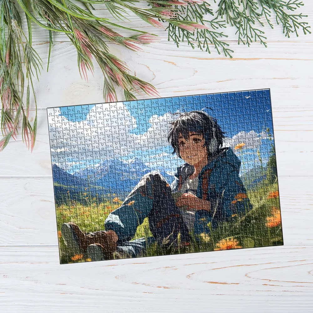 35/150/300/500/1000pcs Custom Photo cool boy Personalised Decompression Puzzles Mosaic Custom Puzzles in Photos Jigsaw puzzle
