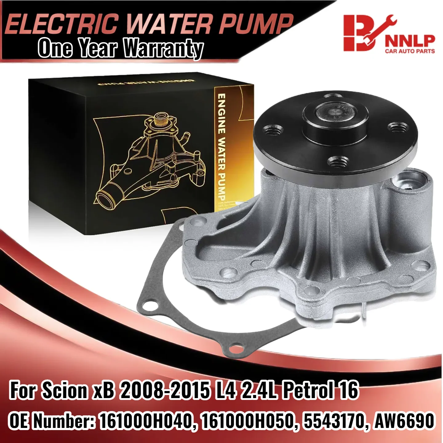 

New Engine Water Pump with Gasket for Scion xB 2008-2015 2.4L Petrol 161000H040, 161000H050, 5543170, AW6690
