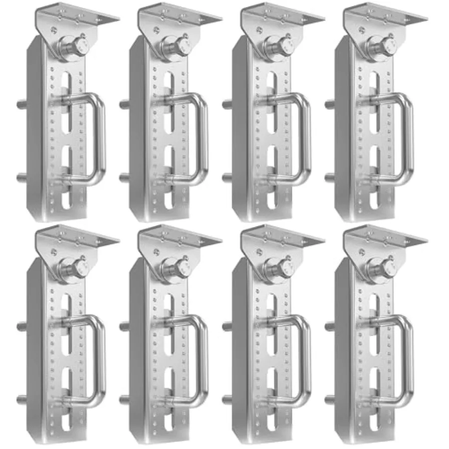 

8 Galvanized Swivel Top Bunk Bracket Kit with Hardware for 3x32x31.5x3 Boat Trailer Crossmember Boat Trailer Bunk Brackets Squa