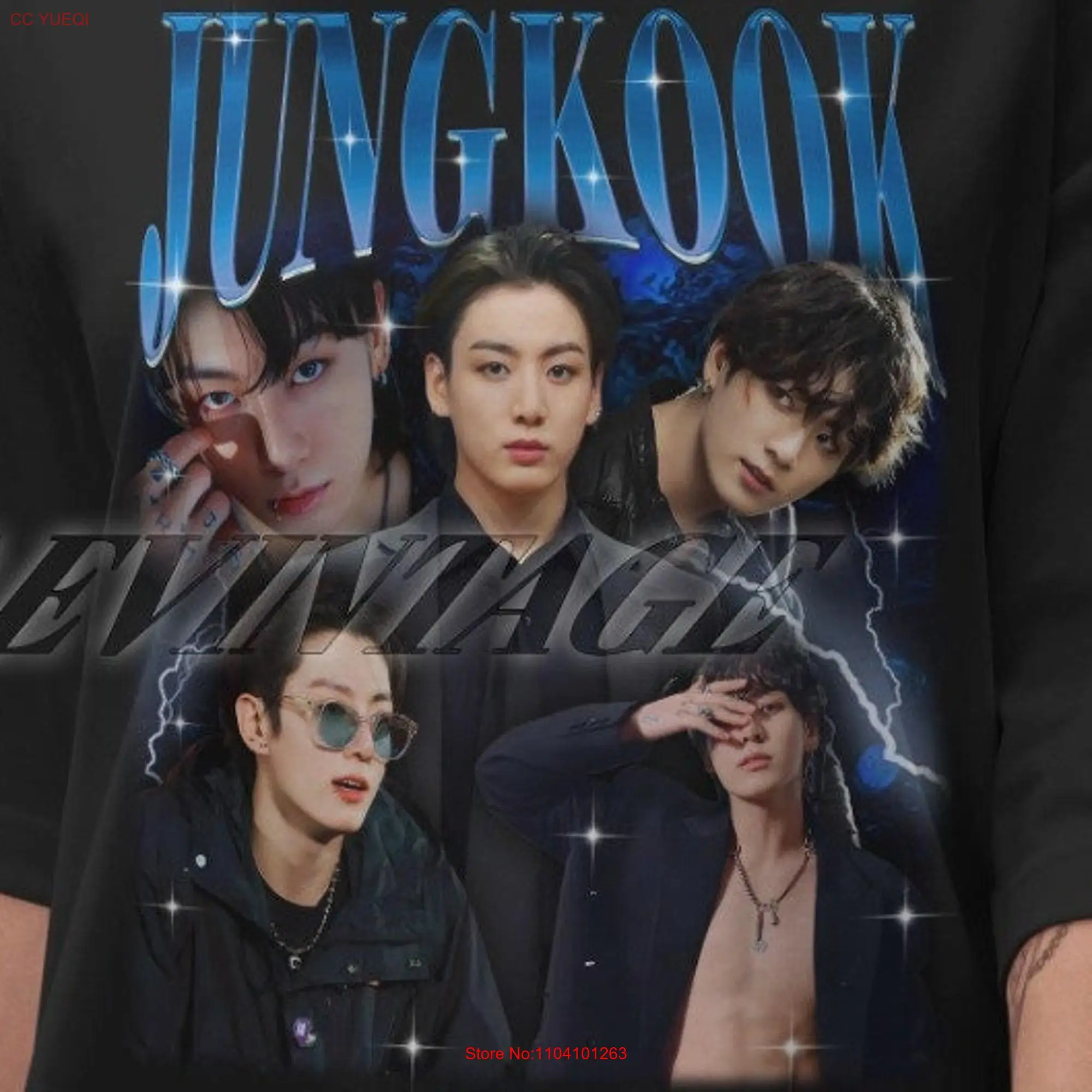 Limited Jungkook JK Vintage T Shirt Retro 90s Kpop Korean Fans  long or short sleeves