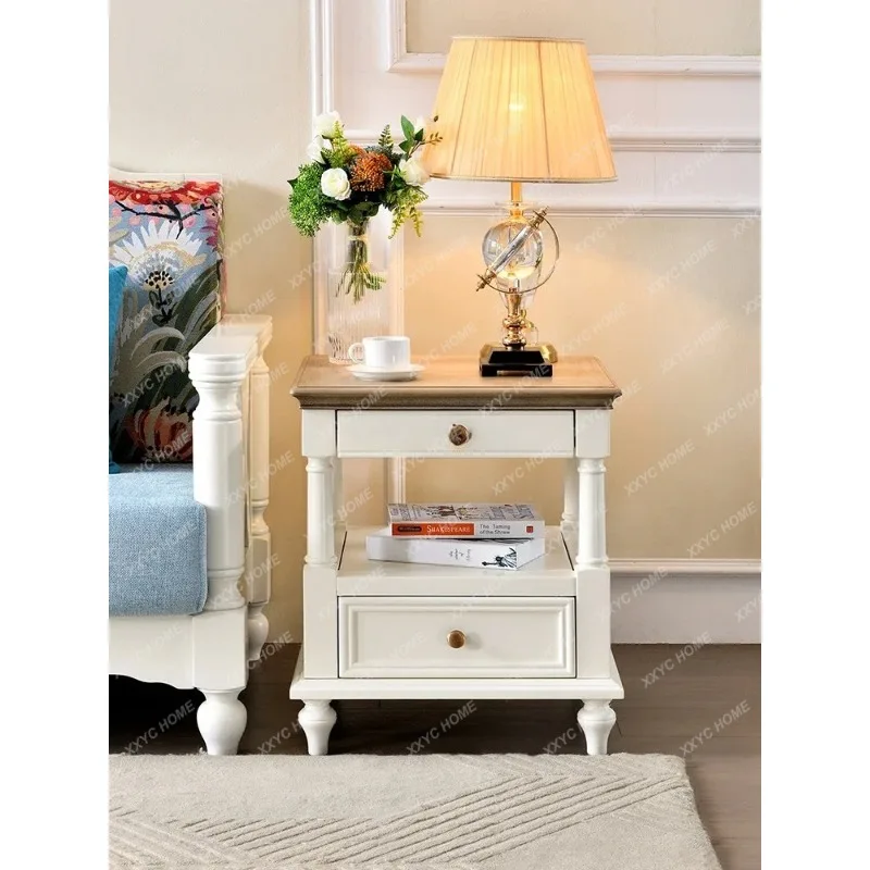 

white all-solid wood sofa square jianmei cream style living room furniture walnut wood
