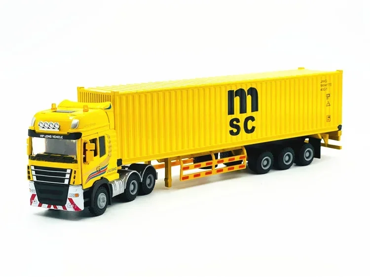 1: 50 Semi Trailer Container Truck Truck Metal Car Alloy Transport Car Toy Car Model