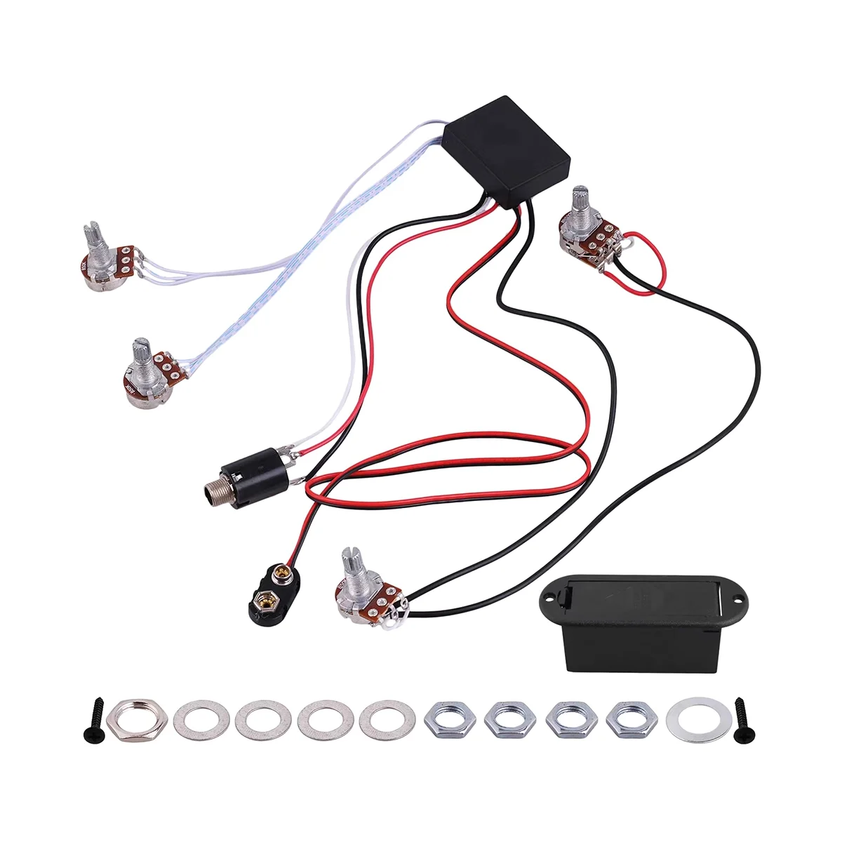 EQ-B2T EQ Preamp Circuit Electric Bass Coil Electric Guitar Accessories Electric Guitar Pickup for Active Bass Pickup