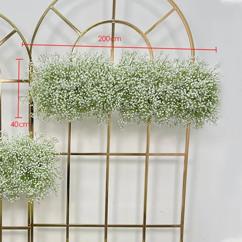 Imagem -05 - Artificial Gypsophila Flower Row Arranjo Babys Breath Wedding Table Centerpiecesroad Leading Ball Party Prop Luxo