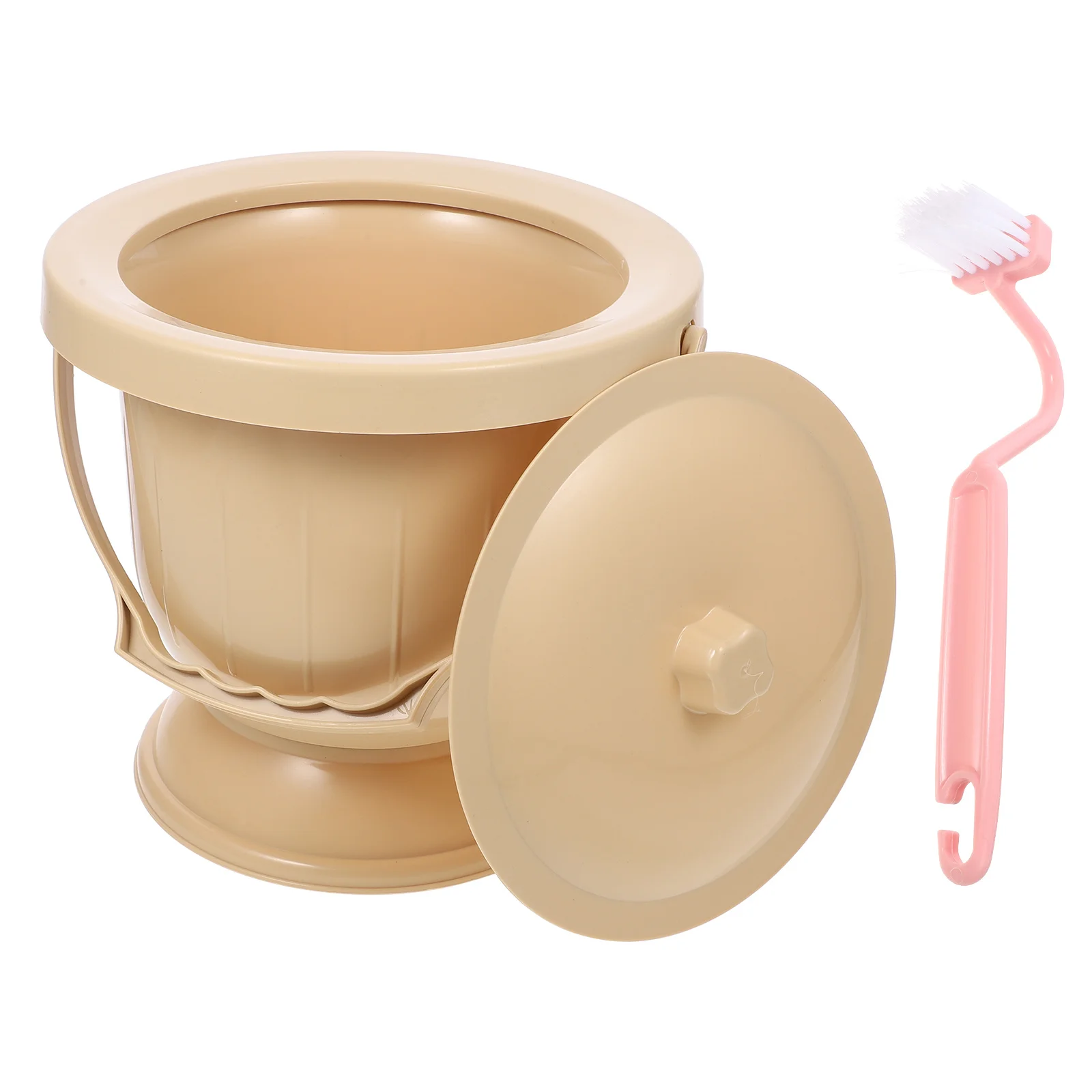 กระโถนปัสสาวะแบบมีฝาปิด 1 ชิ้น แบบพกพา สำหรับผู้ใหญ่ ทนทาน เหมาะสำหรับใช้ในบ้าน กลางคืน เดินทาง เด็ก ผู้สูงอายุ และผู้พิการ