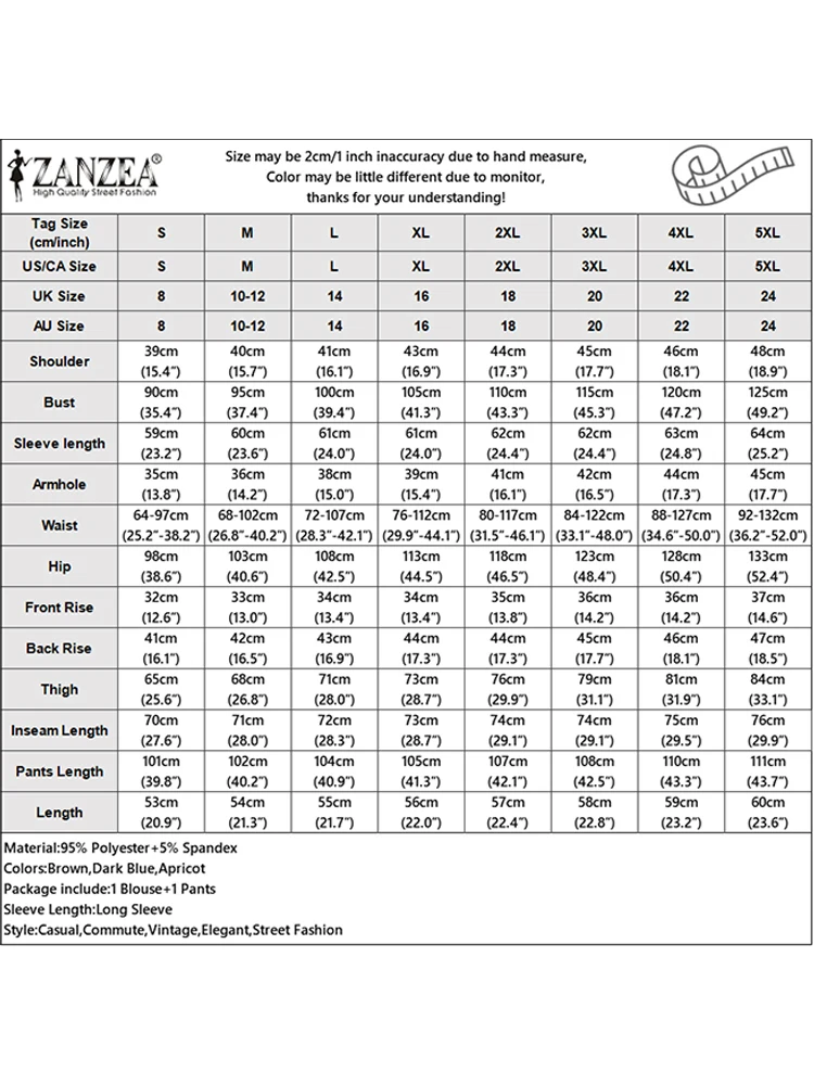 2025 ZANZEA Autumn Knitted Outfits Winter Women 2 Piece Sets Stylish V Neck Long Sleeve Tops Pant Sets Casual Tracksuit Street