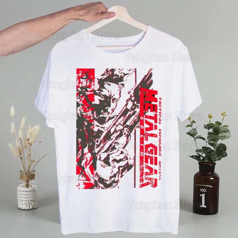 

Metal Gear Solid MGS T Shirt Fashion Print Tshirt Summer Mens Short Sleeve T-shirt Men Funny Tops