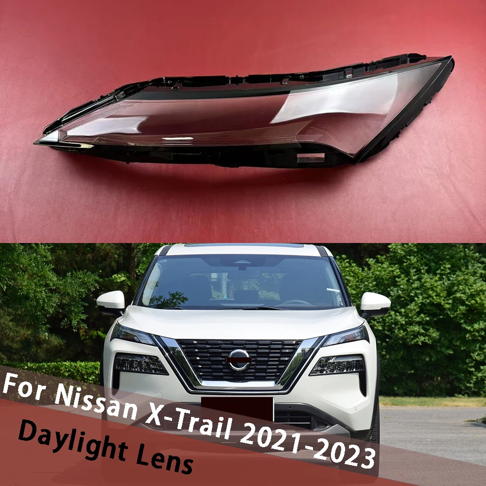 

For Nissan X-Trail 2021 2022 2023 Daylight Cover Transparent Lampshade Lamp Case Daylamp Shell Plexiglass Replace Original Lens