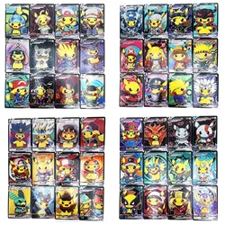 54Pcs/set Pokemon Flash Cards Pikachu Cosplay Kamado Nezuko Luffy Chopper Kujo Jotaro Deadpool Wolverine Game Collection Cards