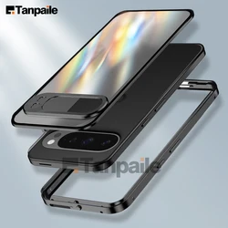 For Google Pixel 7 Pro Luxury Aluminum Metal Case for Pixel 9 Pro XL Case for Pixel 8 Pro Tempered Glass Lock Magnet Cover