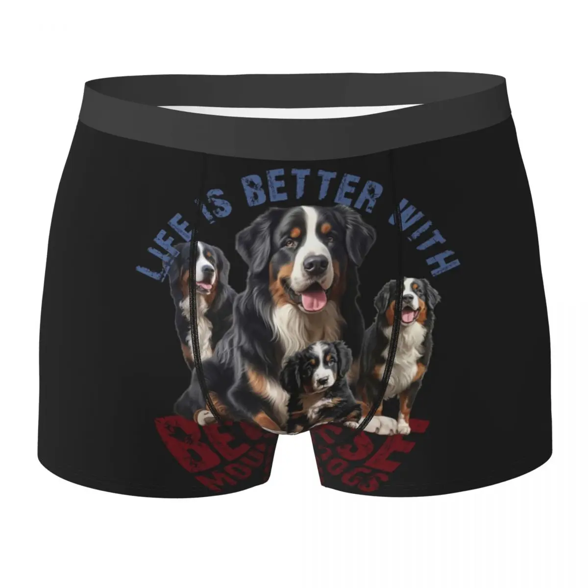 Boxer Underpants Shorts Bernese Mountain Dog  Panties Male Comfortable Underwear for Homme Man Boyfriend Gift