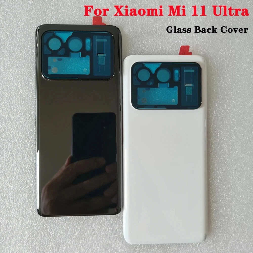 New For Xiaomi Mi 11 Ultra Back Case Ceramic Battery Cover For Mi11 Ultra Housing Camera Glass Lens Spare Parts