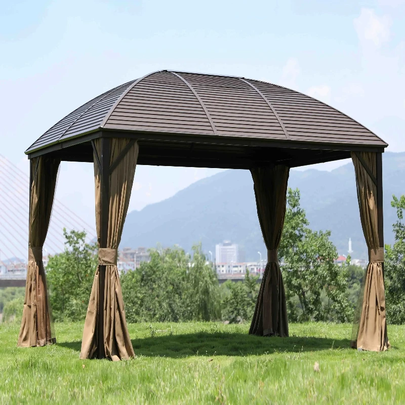 

l Customized Garden Furniture 10X12 6X4 Pergola Aluminium Outdoor Gazebos Metal Roof