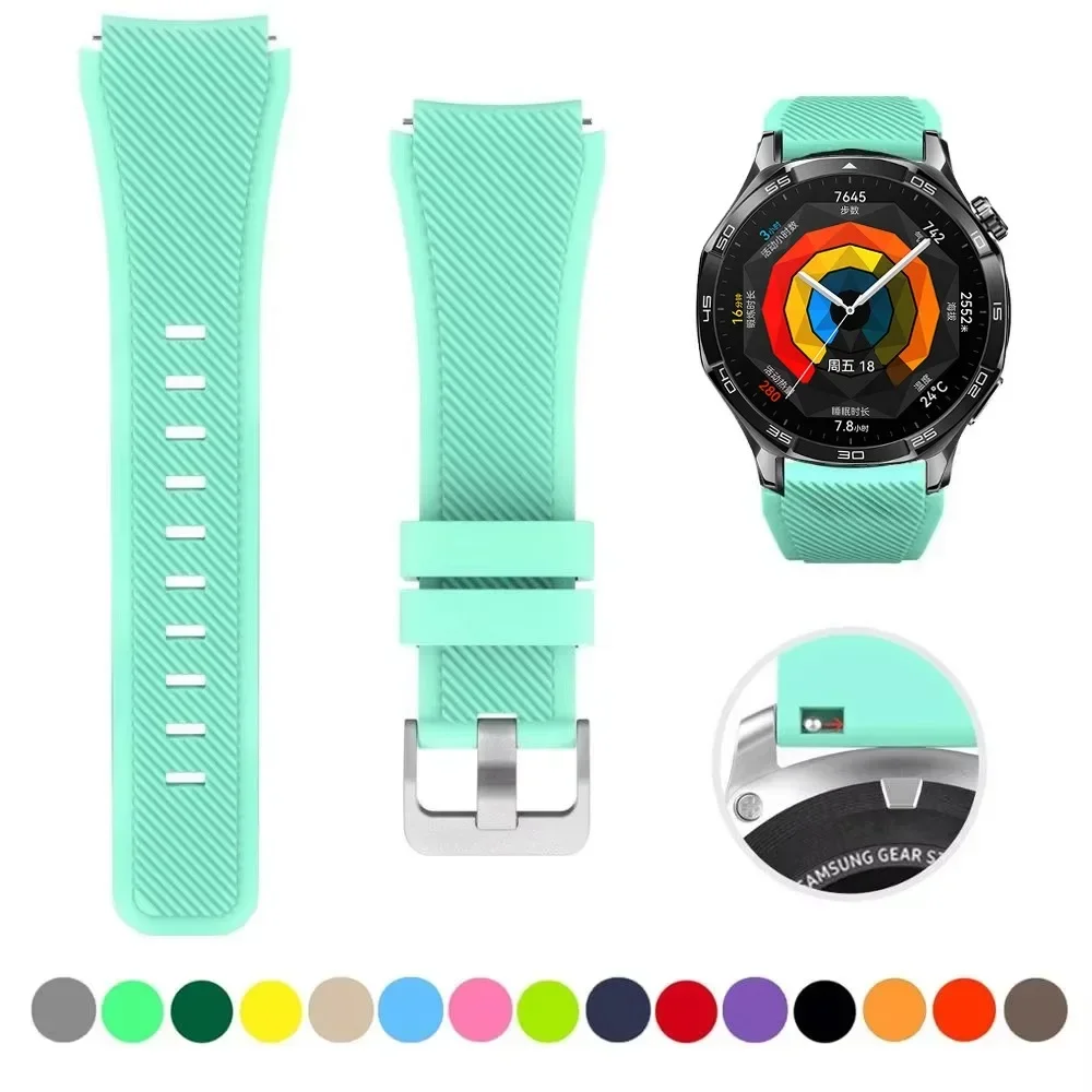 22mm Silicone Strap for Huawei Watch GT5 4/3/GT5 Pro 46mm Amazfit GTR 47mm Soft Bracelet Belt for Amazfit Pace Stratos 2 2s Band