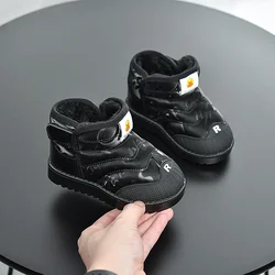 Autumn Winter Baby Girls Boys Snow Boots Children Warm Plush Boots Waterproof Windproof Kids Cotton Shoes Infant Toddler Boots