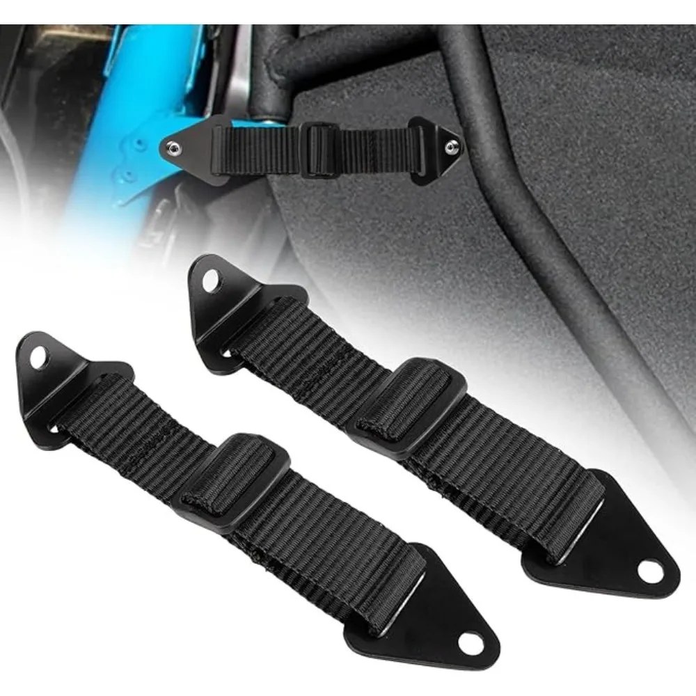 2 قطعة الأشرطة الحد الأسود الثابتة/قابل للتعديل طول الملحقات UTV X3 محدد الباب الأشرطة ل Can-Am Maverick X3 2017-2023