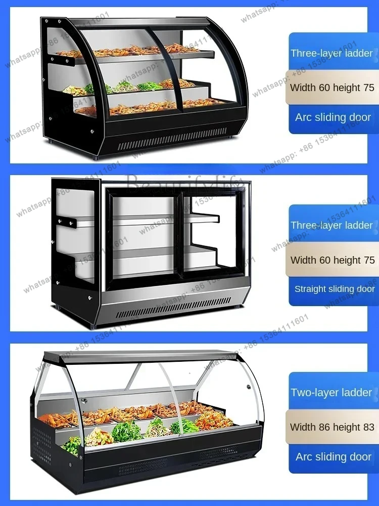 Ladder Refrigerated Cabinet Desktop Preservation Cabinet Night Market Ice Table Mobile Food Displaying Refrigerator