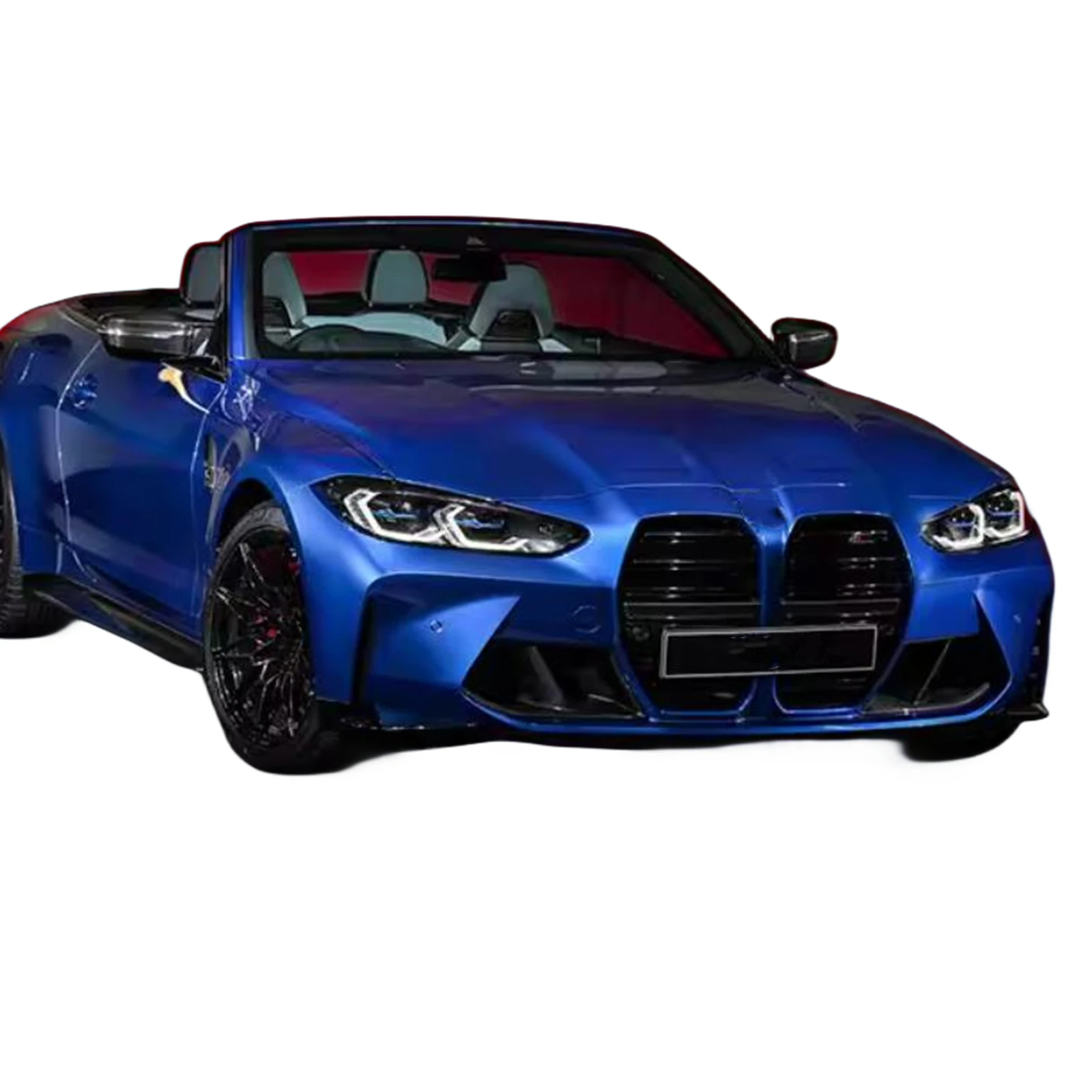For BMW G80 M3 G82 G83 M4 2021-2024 Gloss Black Front Bumper Side Air Vent Trim Fog Light Lamp Hood Intake Frame Cover Grille