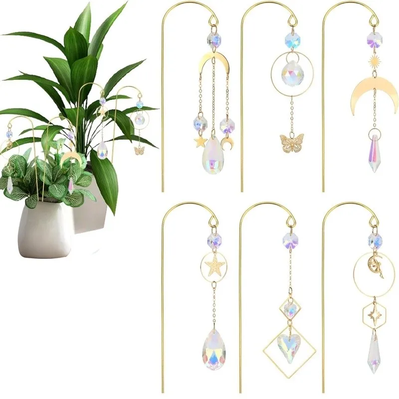 Garden Suncatchers Small Trellis for Potted Plants Indoor Plant Trellis SunCatchers Decoration For Garden Home Window