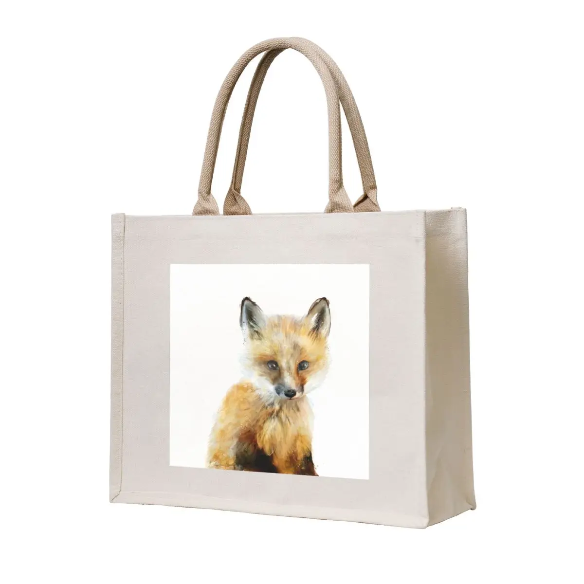 

Little Fox Tote Bag Canvas shoulder bag shopping bags foldable ecological bags custom canvas bag