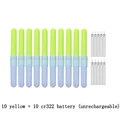 yellow and battery